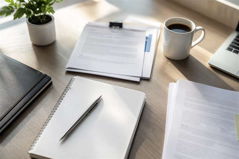Mesa de trabalho com anotações para produção editorial sobre veículos